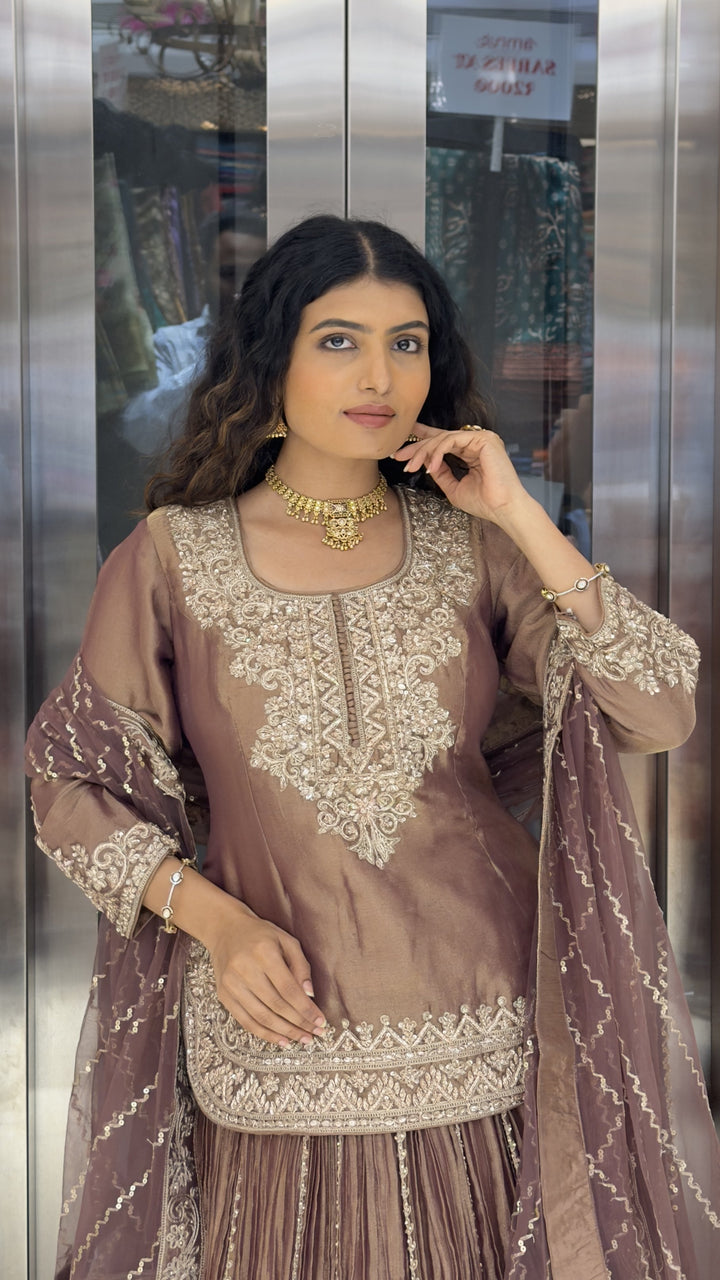 Designer Embroidered Sharara Set with Organza Dupatta Premium Wedding & Festive Wear