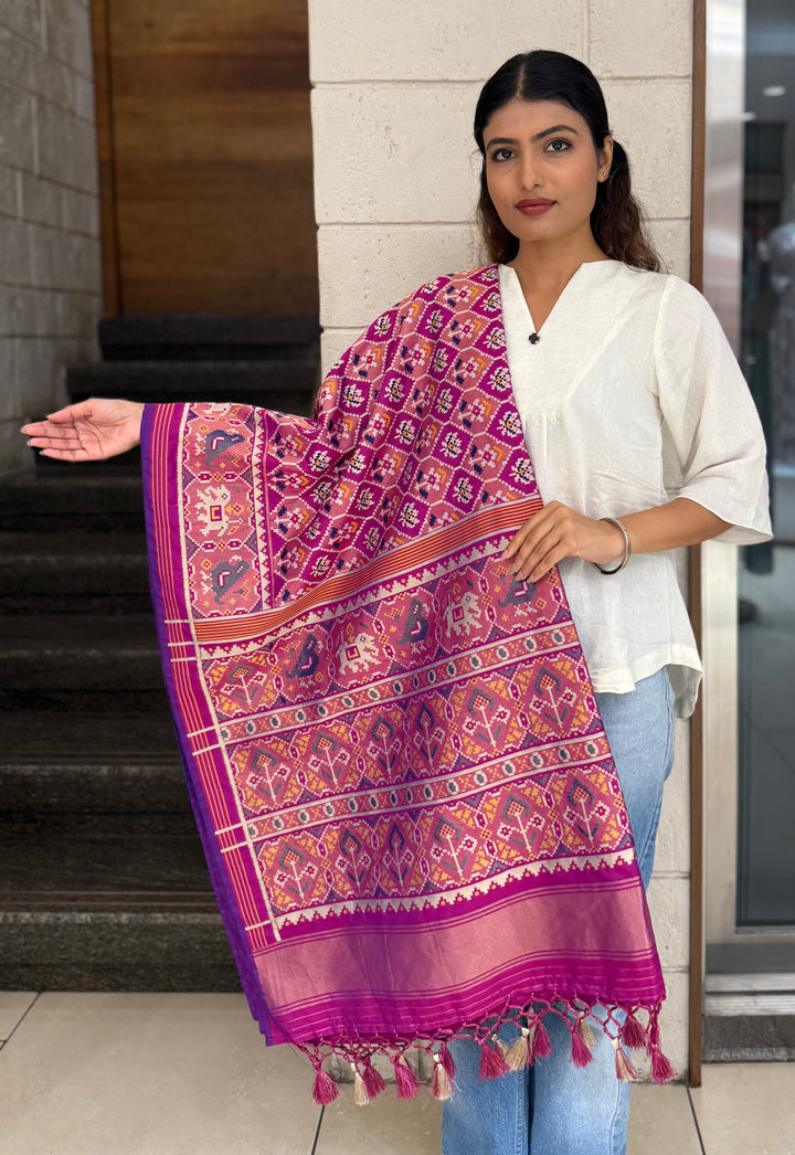 Royal Navratna Bhat with Popat Patola Saree – Chowkdi Layout Inspired Double Ikat Weaving