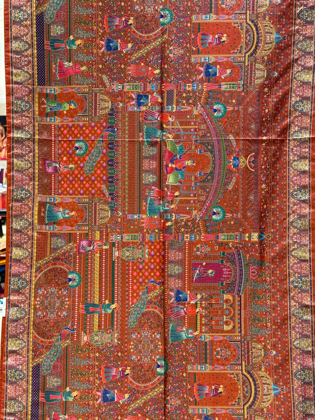 Royal Darbar Scene Patola Inspired Silk Saree with Traditional Heritage Weaving