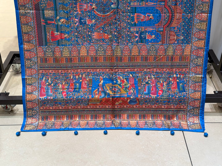 Royal Darbar Scene Patola Inspired Silk Saree with Traditional Heritage Weaving