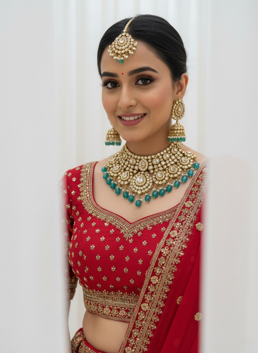 Crimson Red Zardozi Bridal Lehenga with Double Dupatta – The Royal Heritage Edit