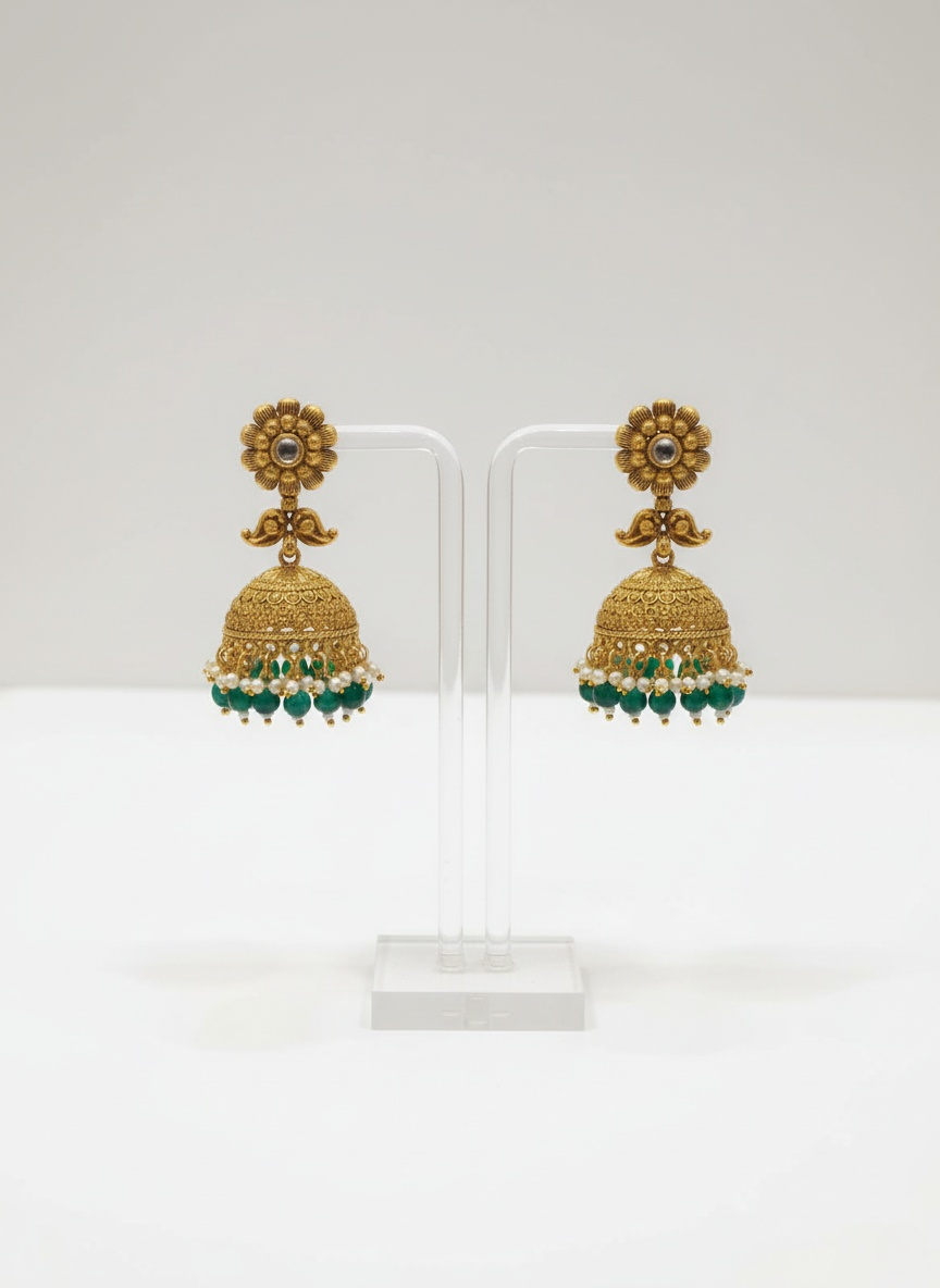 Ram Darbar Antique Temple Set with Pearl and Gold Chain