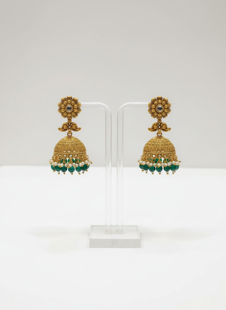 Ram Darbar Antique Temple Set with Pearl and Gold Chain