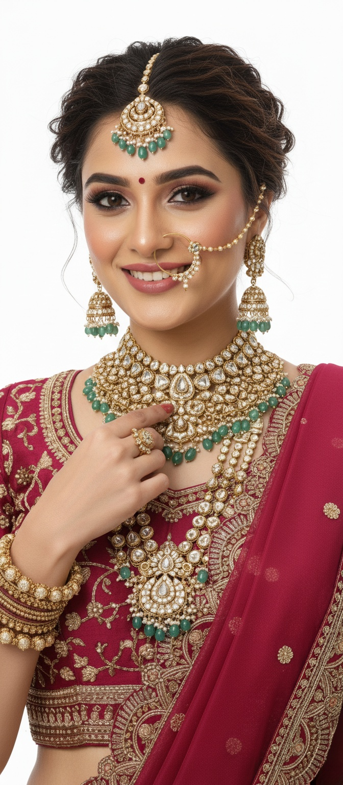 Maroon Handcrafted Bridal Silk Lehenga with Intricate Zari & Sequins Embroidery
