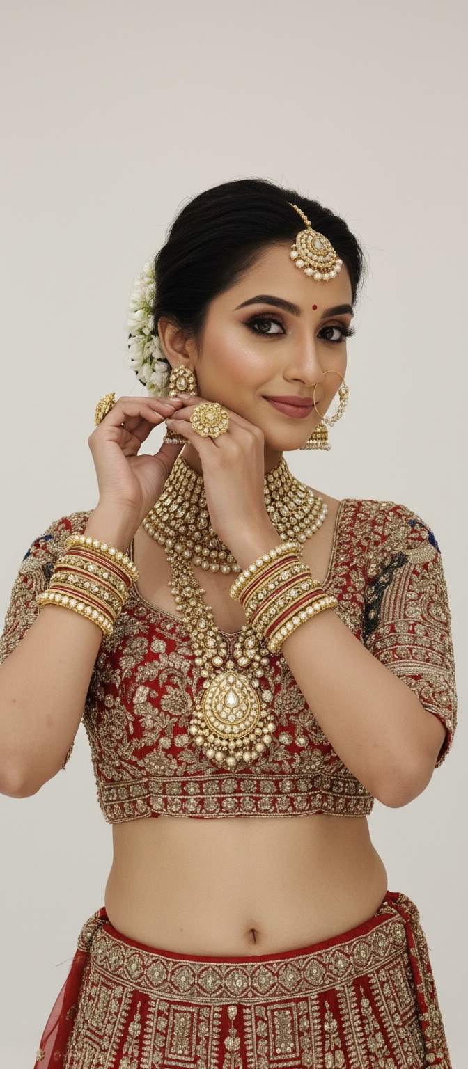 Regal Red Handcrafted Bridal Silk Lehenga with Peacock Motifs & Zardozi Embroidery