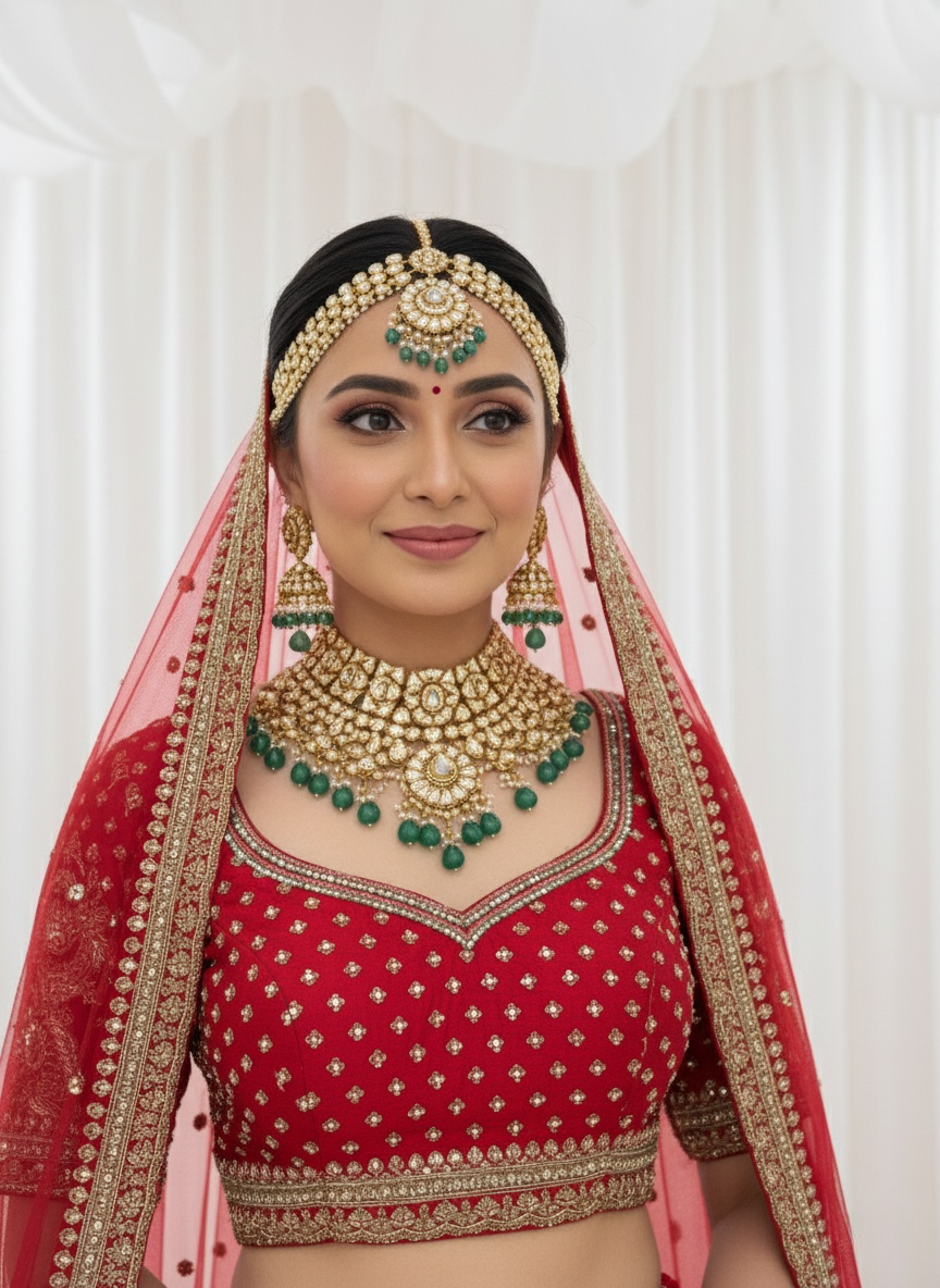Crimson Red Zardozi Bridal Lehenga with Double Dupatta – The Royal Heritage Edit