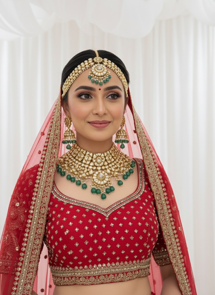 Crimson Red Zardozi Bridal Lehenga with Double Dupatta – The Royal Heritage Edit
