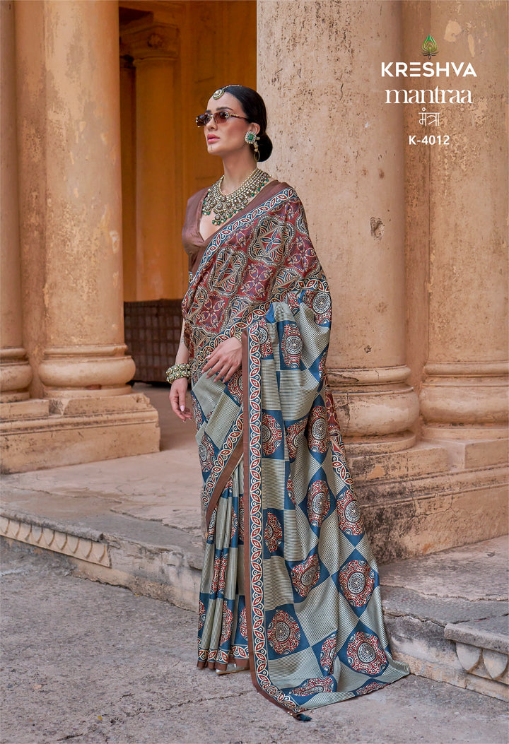 Mantraa Premium Printed Silk Saree Collection
