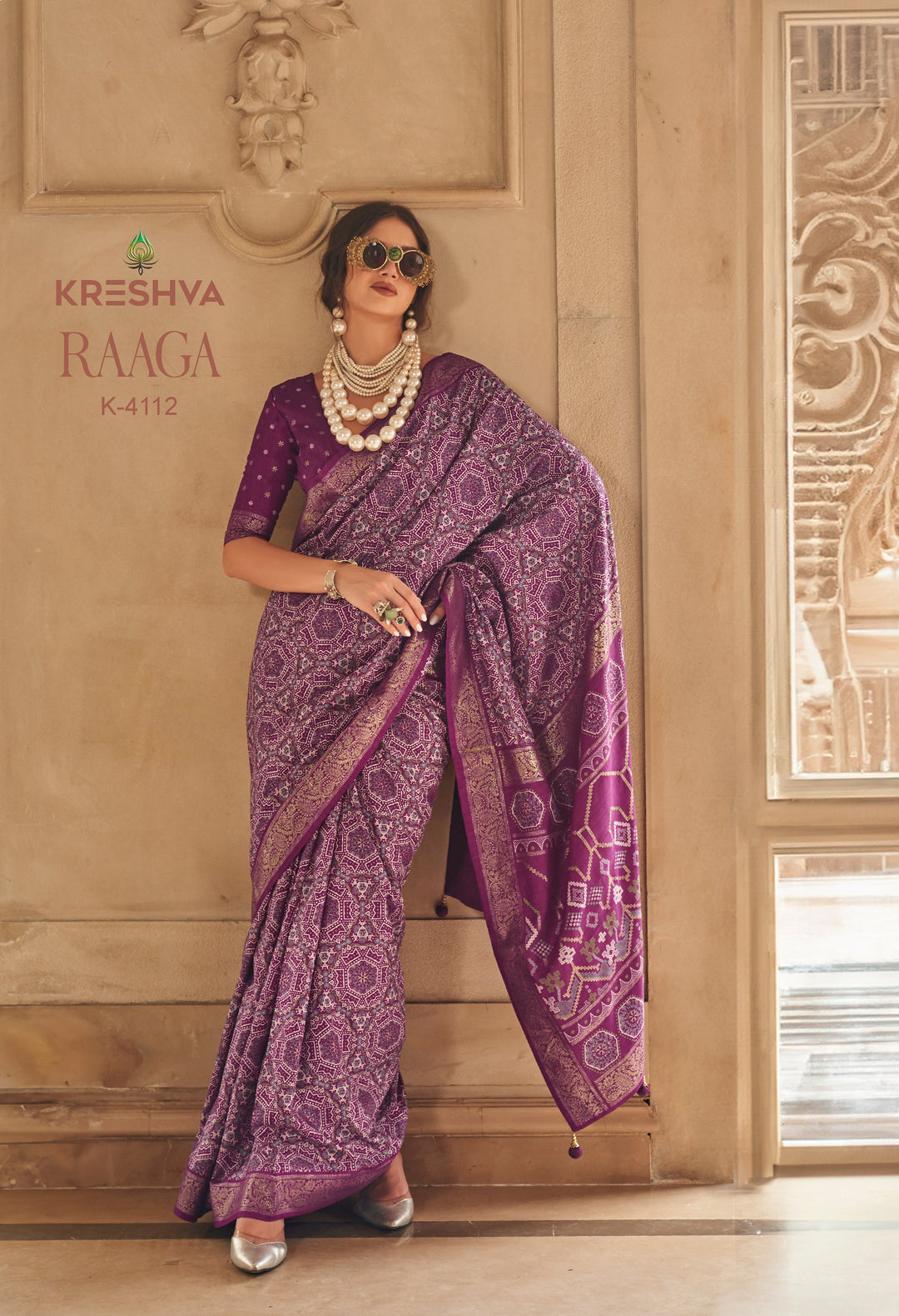 Royal Purple Designer Silk Saree with Heritage Woven Motifs