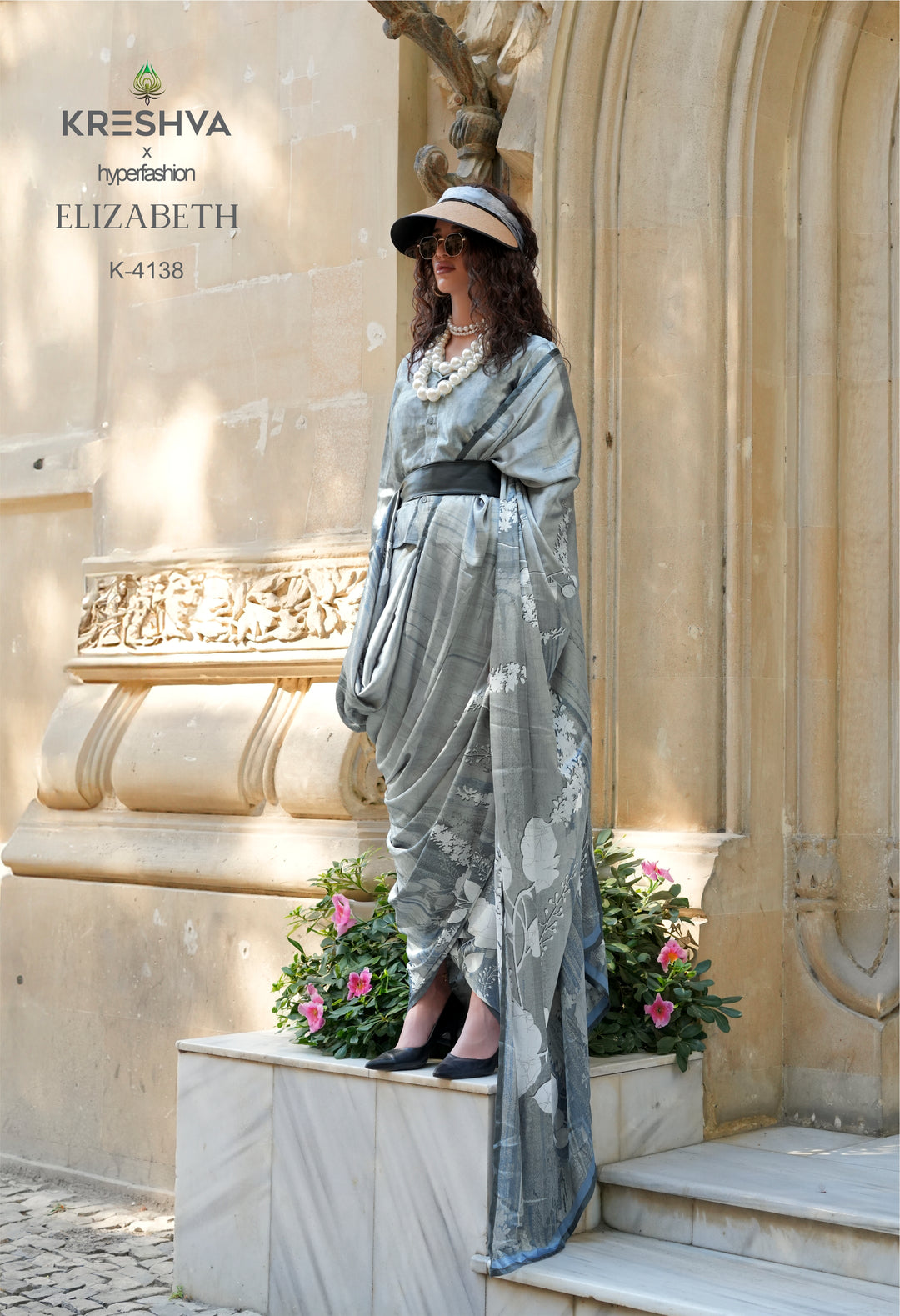 Elizabeth Designer Satin Silk Saree Collection | Contemporary Luxury Prints
