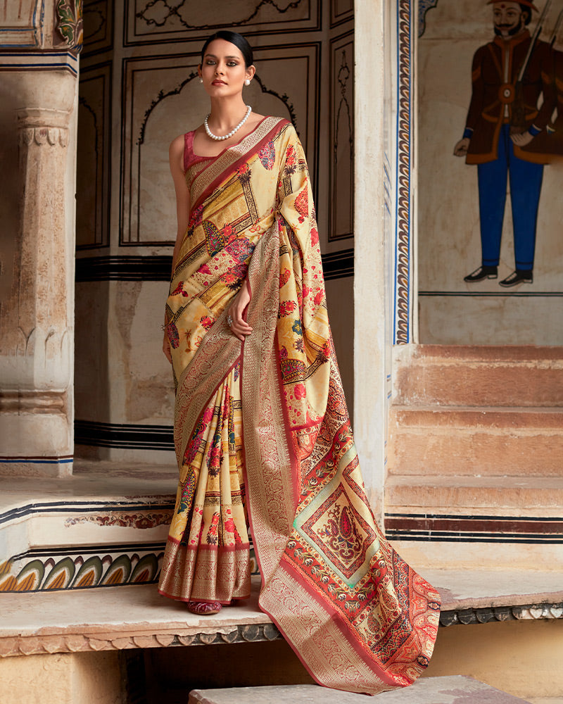 Shop Art Raw Silk Trendy Saree Online - Sarees