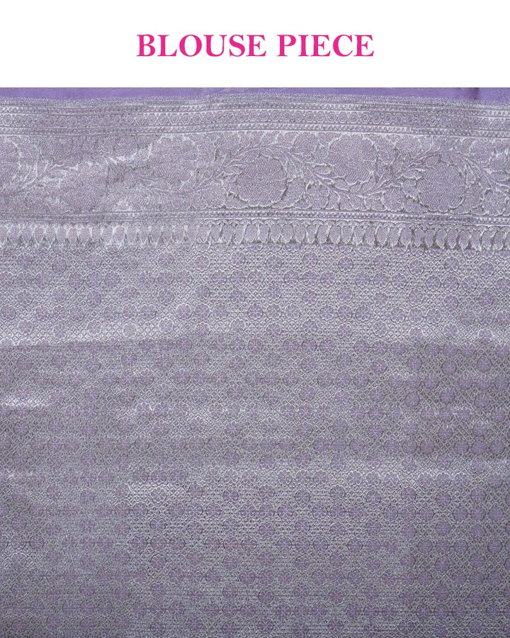 Light Purple Patola Print Zari Woven Silk Saree with Unstitched Blouse 07