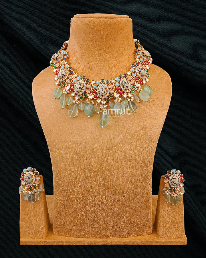 Multicolor Jewellery Set With Earrings