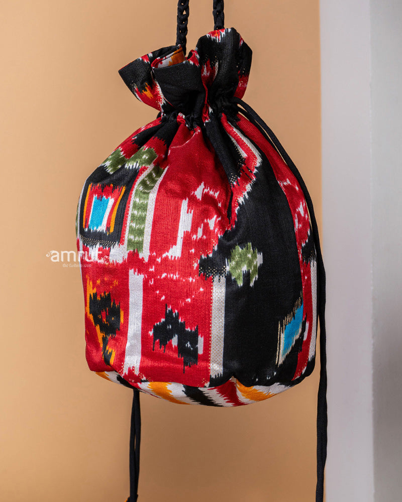 Multicolor Silk Potli Bag for Women