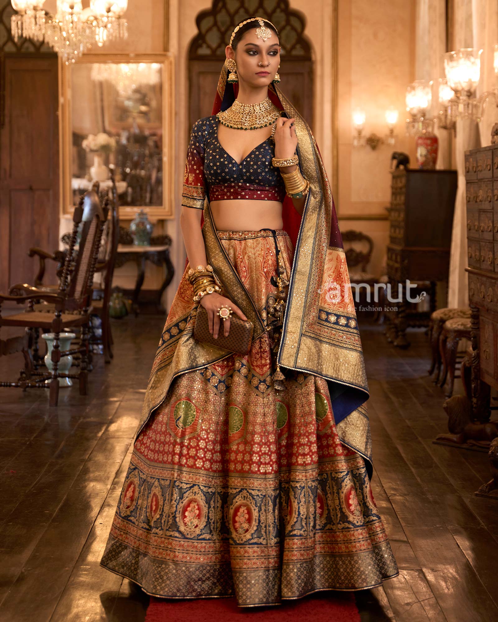 Buy Wedding Lehenga Choli, Orange Color Mirror Work Lehenga, Indian Lehenga  Choli, Designer Outfit for Her, Bridesmaids Lehenga, Orange Lehenga Online  in India - Etsy