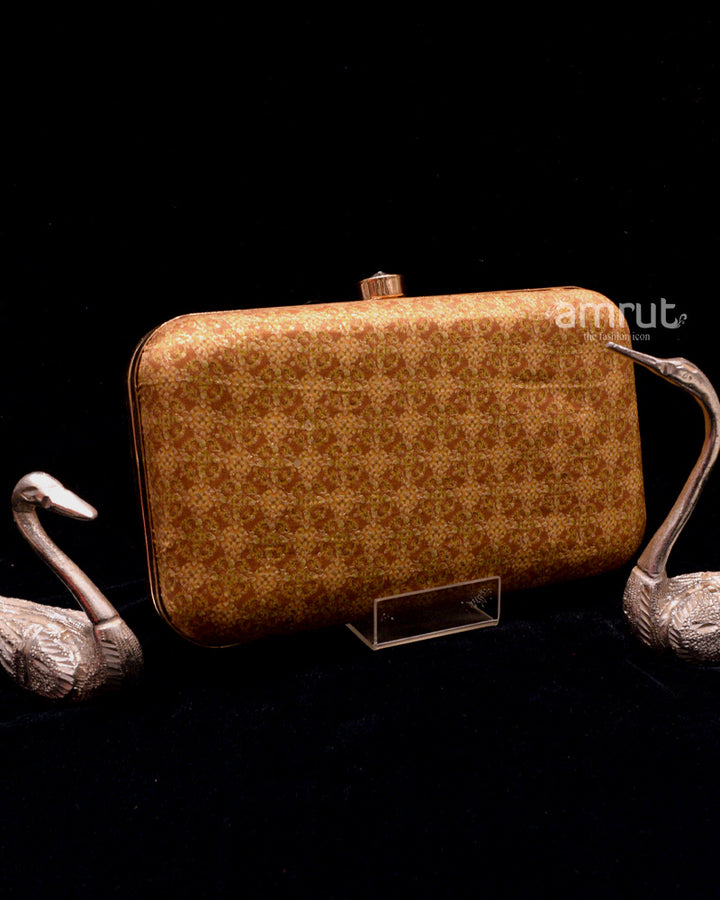 Orange Peel Handicraft Beautiful Bling Box Clutch Bag Purse