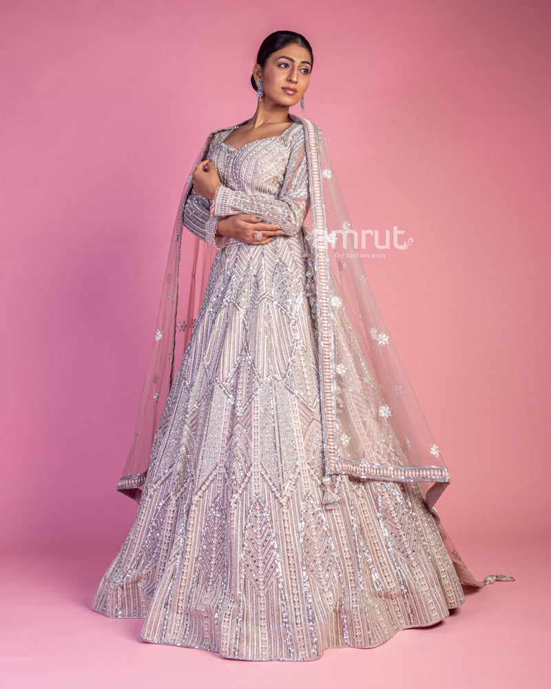 Pearls Sequins Embroidered Exclusive Lehenga set With Dupatta