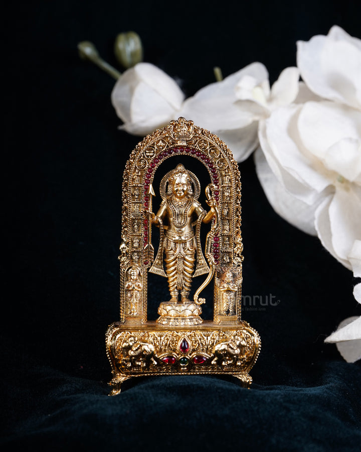 Ram Bhagwan Curved with Gemstone-Studded Arched Frame Sindur Dani 01