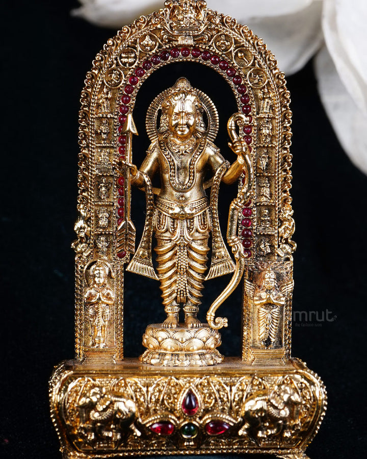 Ram Bhagwan Curved with Gemstone-Studded Arched Frame Sindur Dani  02