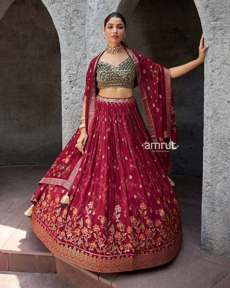 Pure Chinon Gota Work Lehenga at Rs 1199 | Lehenga in Nagpur | ID:  22159342588