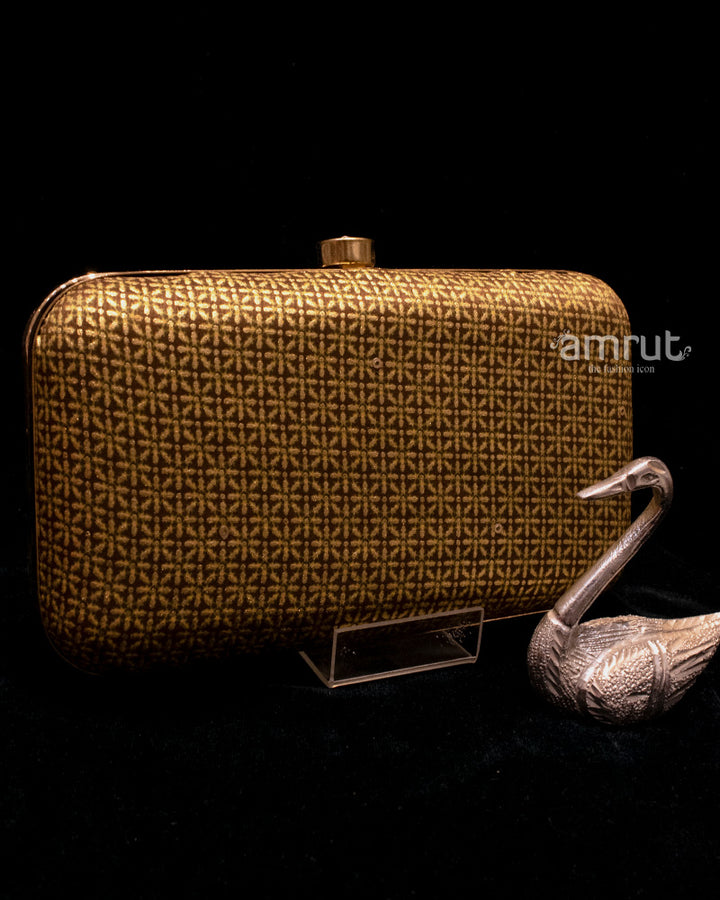 Russet Handicraft Beautiful Bling Box Clutch Bag Purse