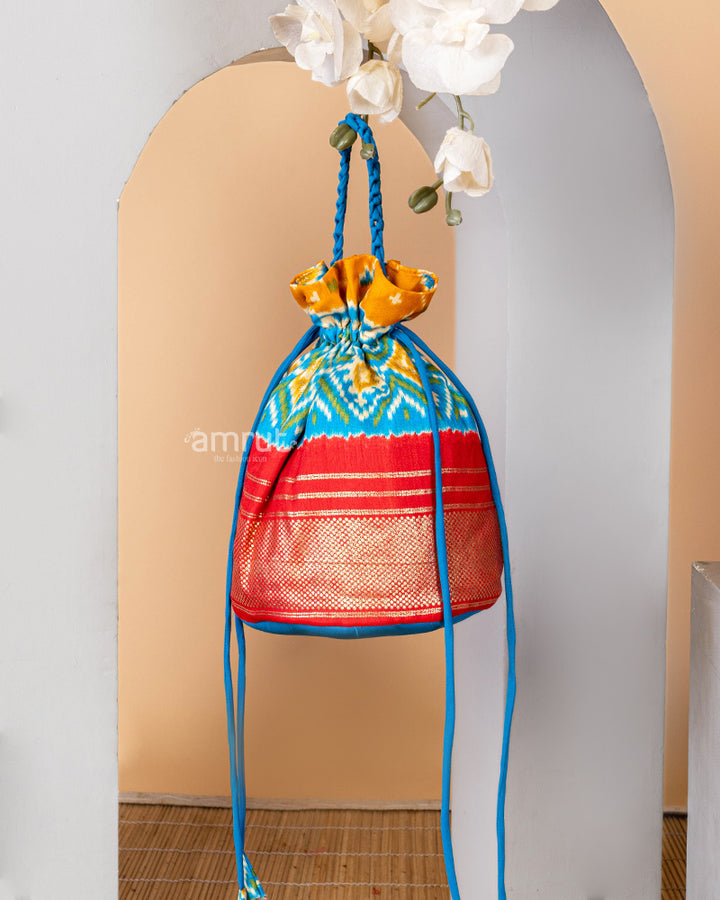 Sky Blue Potli Bag for Women