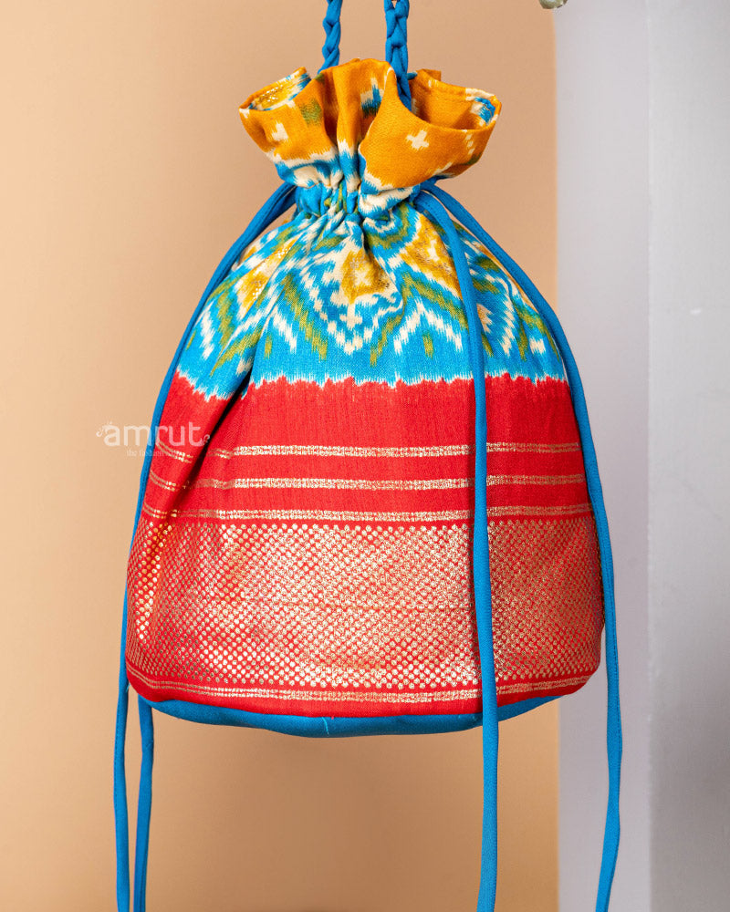 Sky Blue Potli Bag for Women