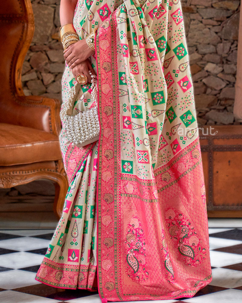 Soft Amber Silk Traditional Saree