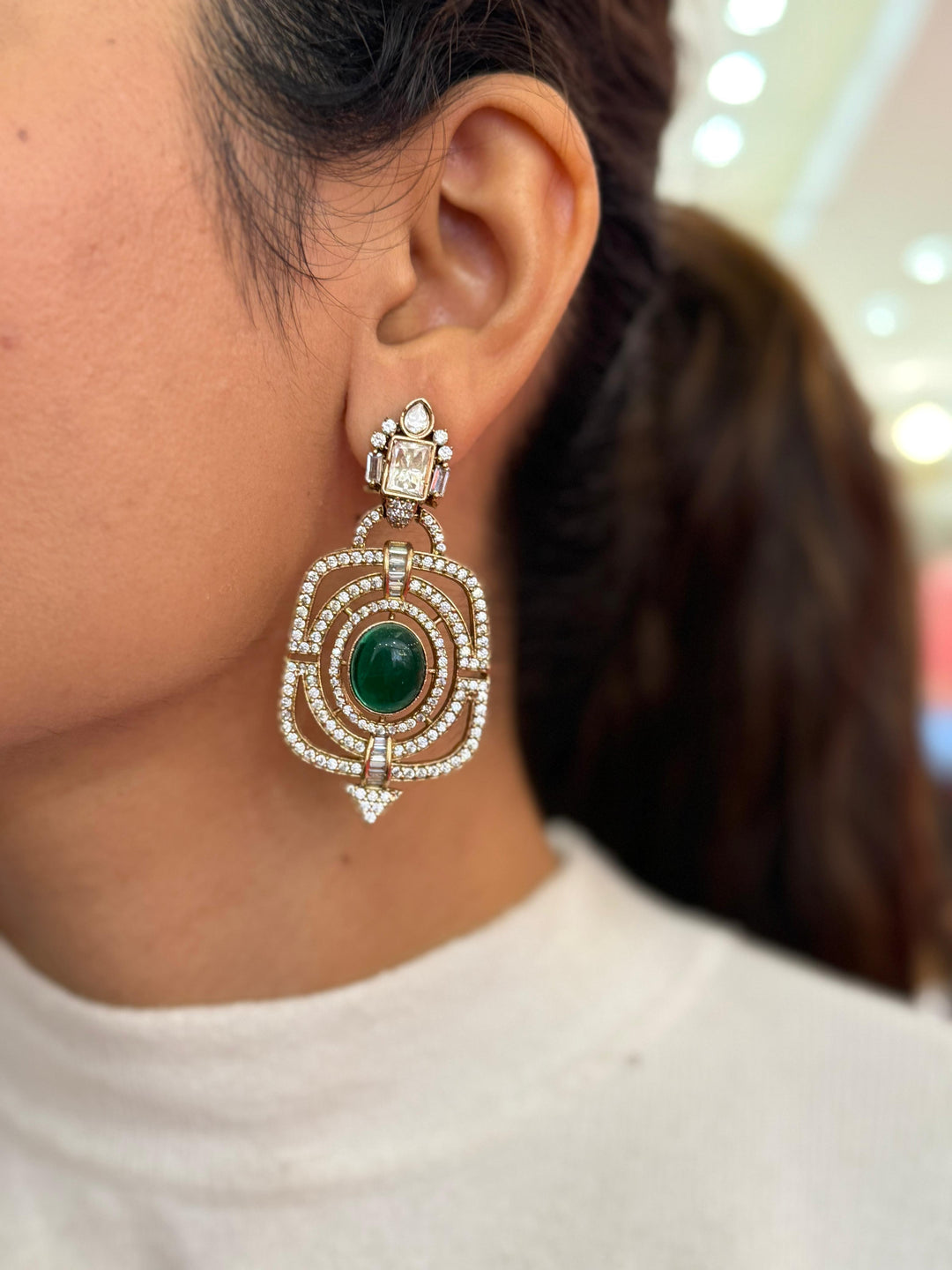 Regal Emerald and Ruby Polki Choker Necklace