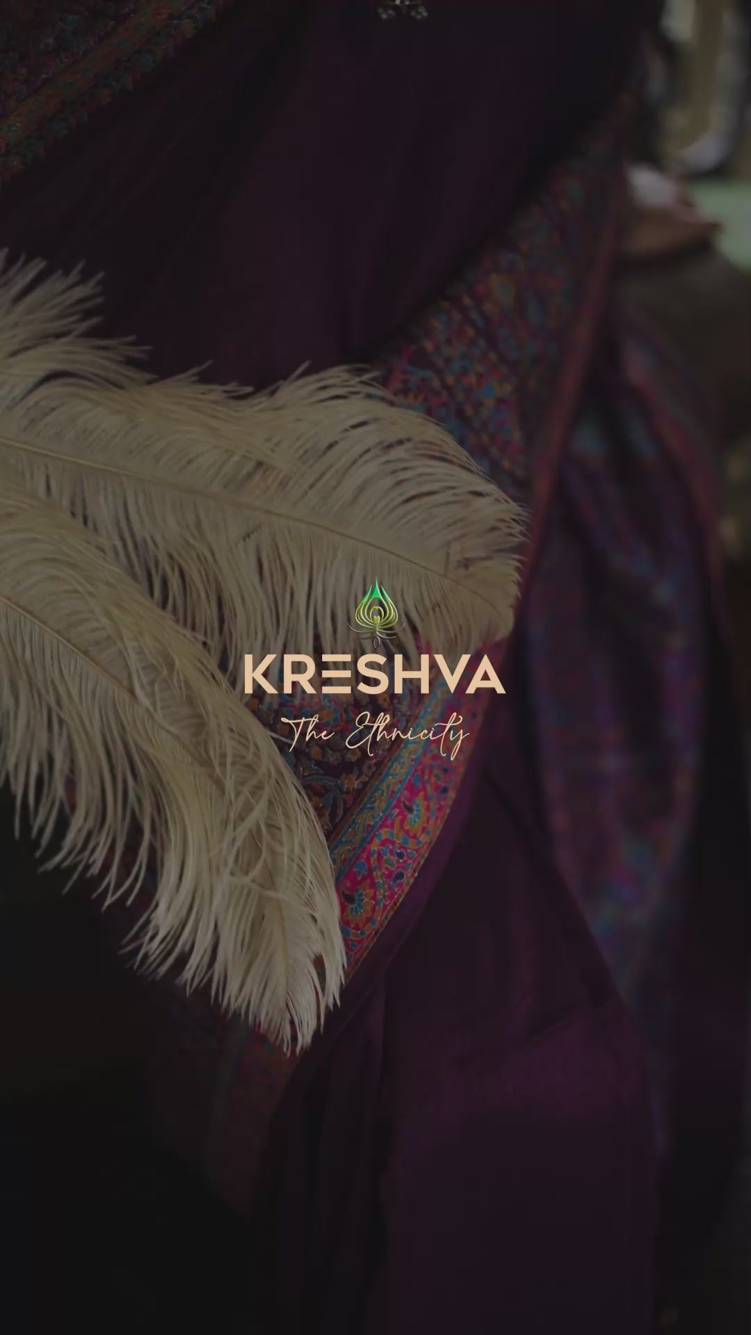 Charcoal Grey Heritage Pashmina Inspired Designer Saree with Multicolour Traditional Border