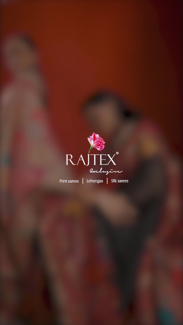 Mehendi Green Kashmiri Modal Pashmina Saree with Multicolor Floral Weaving